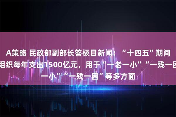 A策略 民政部副部长答极目新闻：“十四五”期间，全国慈善组织每年支出1500亿元，用于“一老一小”“一残一困”等多方面