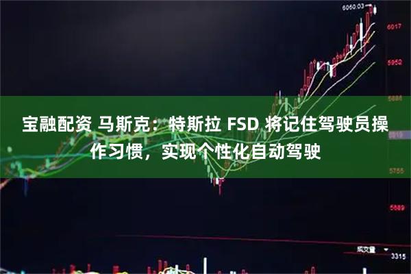 宝融配资 马斯克：特斯拉 FSD 将记住驾驶员操作习惯，实现个性化自动驾驶