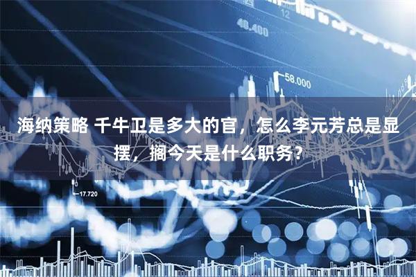 海纳策略 千牛卫是多大的官，怎么李元芳总是显摆，搁今天是什么职务？